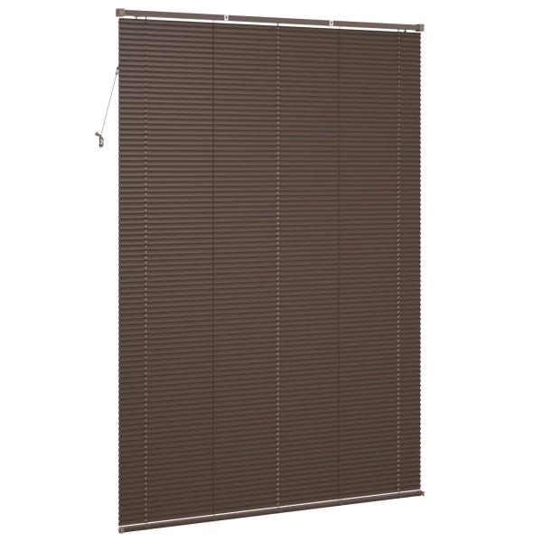 Venezianische Jalousie Dunkelbraun mit Muster 213 x 130 cm PVC