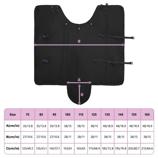 Pferdedecke Dunkelgrün und Schwarz 165 cm Polyester