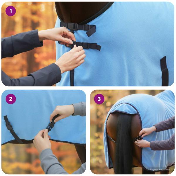 Pferdedecke Volles Aqua Polyester