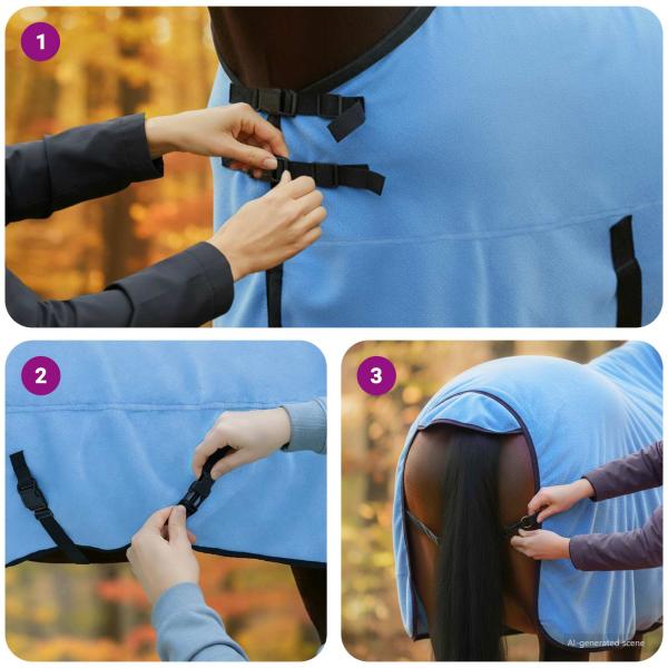 Pferdedecke Volles Aqua Polyester