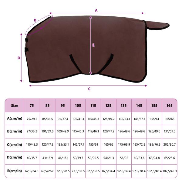 Pferdedecke Volles Dunkelbraun Polyester