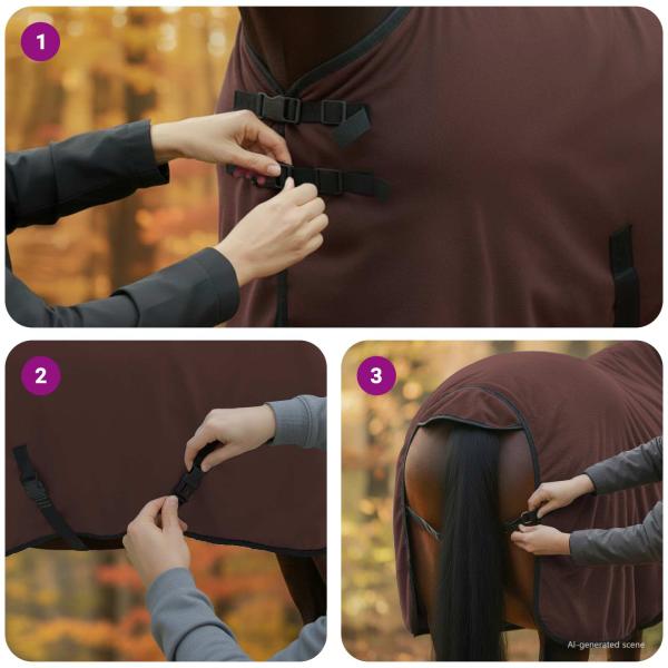 Pferdedecke Volles Dunkelbraun Polyester