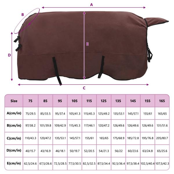 Pferdedecke Volles Dunkelbraun Polyester