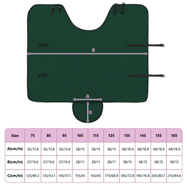 Pferdedecke Dunkelgrün Polyester