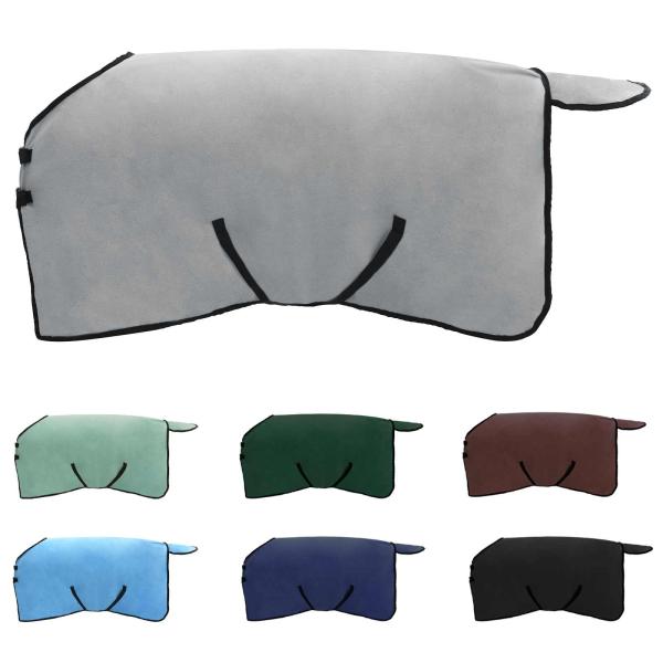 Pferdedecke Hellgrau und Rosa Polyester