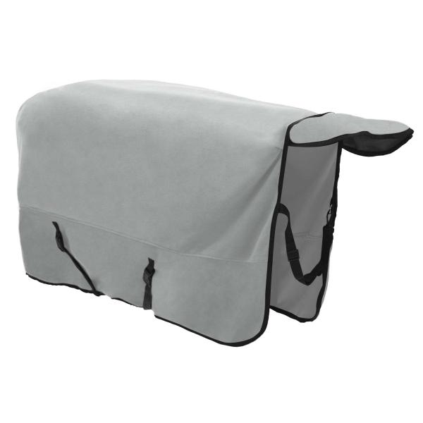 Pferdedecke Hellgrau und Rosa Polyester