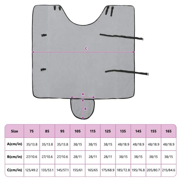 Pferdedecke Hellgrau und Rosa Polyester