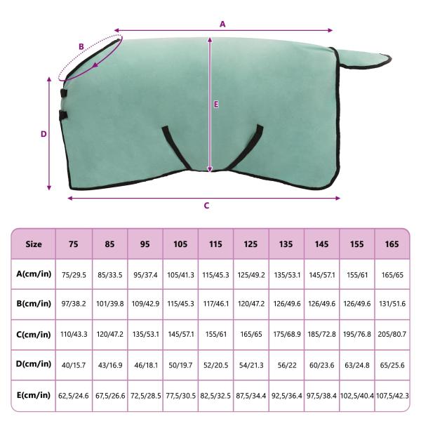 ARDEBO.de - Pferdedecke Sondergrün Polyester