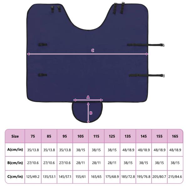 Pferdedecke Marineblau Polyester
