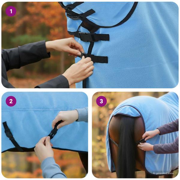 Pferdedecke Volles Aqua Polyester