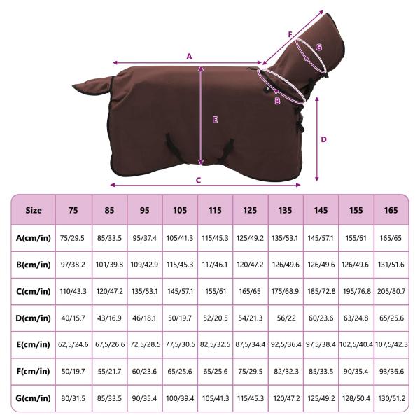 Pferdedecke Volles Dunkelbraun Polyester
