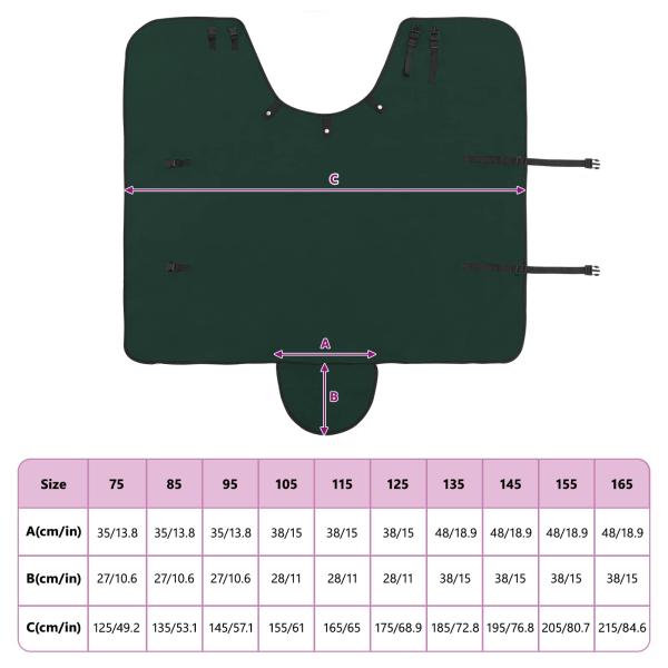 Pferdedecke Dunkelgrün Polyester