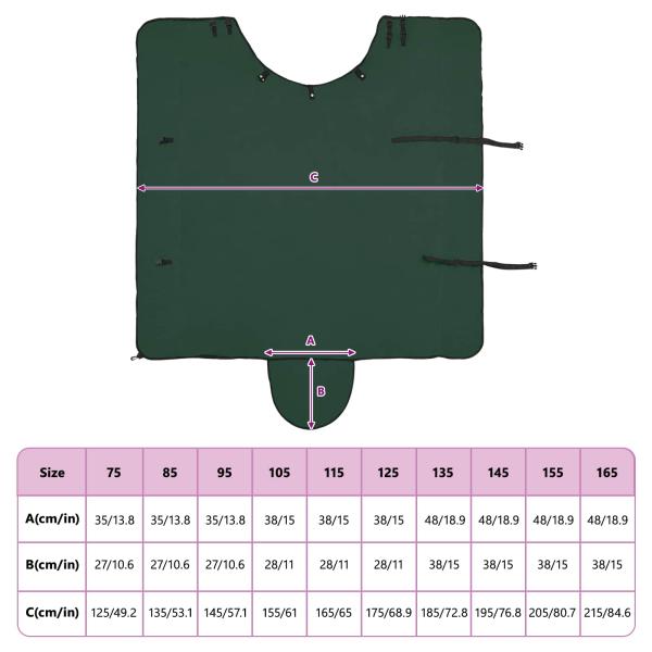 Pferdedecke Dunkelgrün Polyester