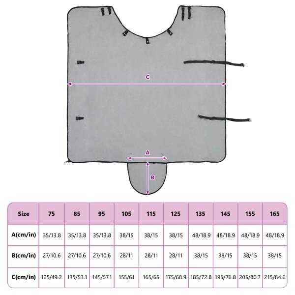Pferdedecke Hellgrau und Rosa Polyester