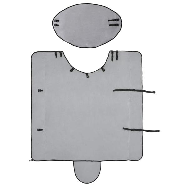 Pferdedecke Hellgrau und Rosa Polyester