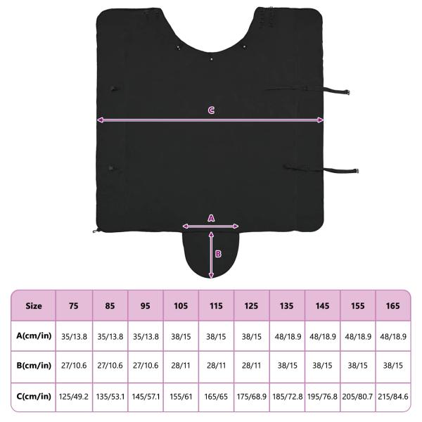 Pferdedecke Schwarz Polyester