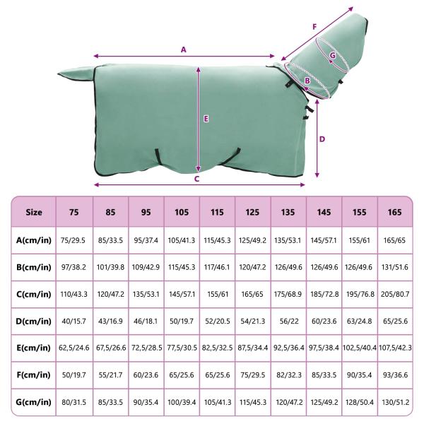 Pferdedecke Sondergrün Polyester