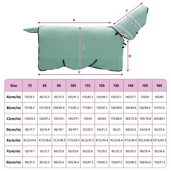 ARDEBO.de - Pferdedecke Sondergrün Polyester