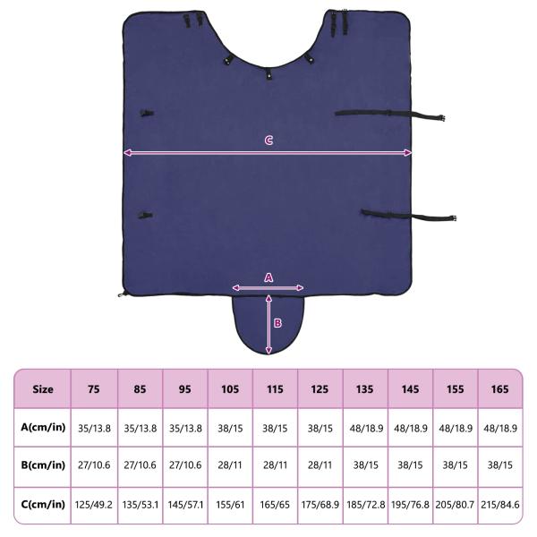 Pferdedecke Marineblau Polyester