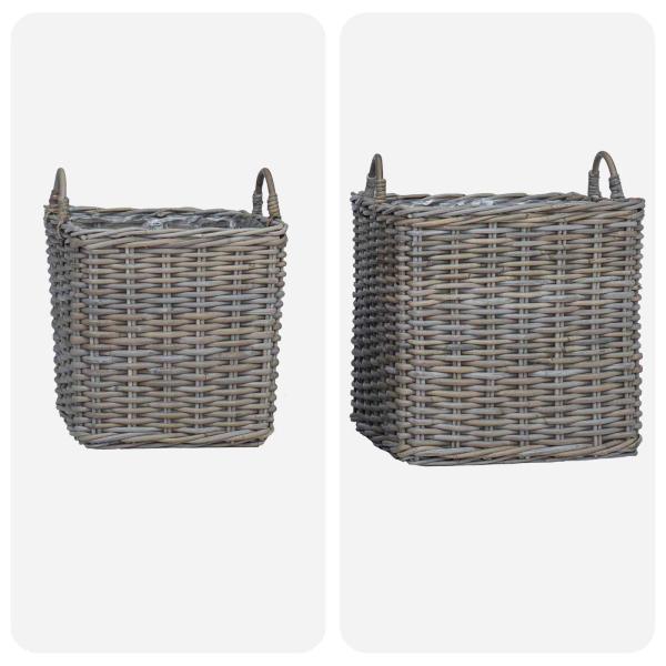Pflanzer Korb mit Speicher 2 pcs Grau Lacak Rattan