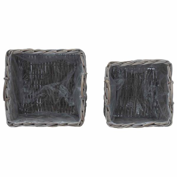 Pflanzer Korb mit Speicher 2 pcs Grau Lacak Rattan