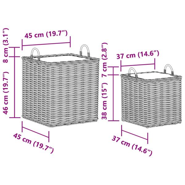 Pflanzer Korb mit Speicher 2 pcs Grau Lacak Rattan