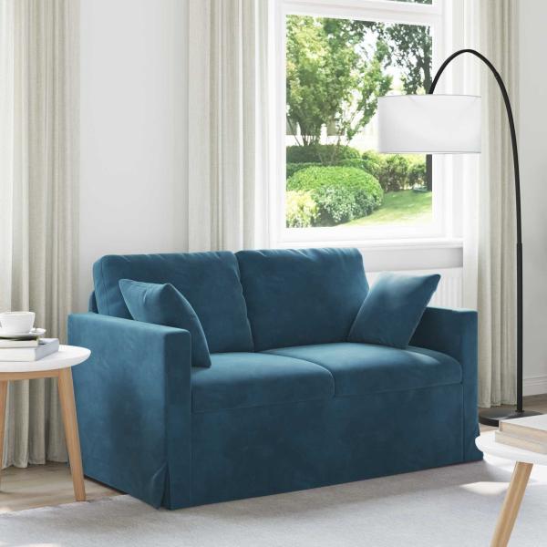 ARDEBO.de - Sofa 120cm Blau Metall