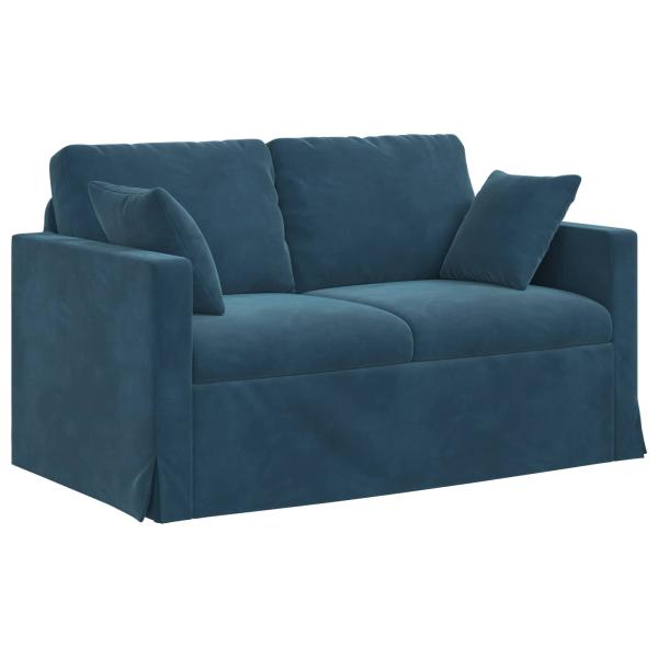 Sofa 120cm Blau Metall