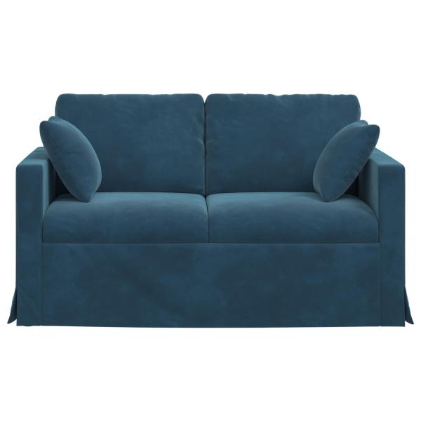 Sofa 120cm Blau Metall