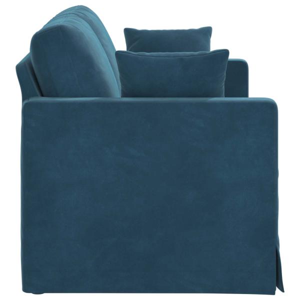 Sofa 120cm Blau Metall