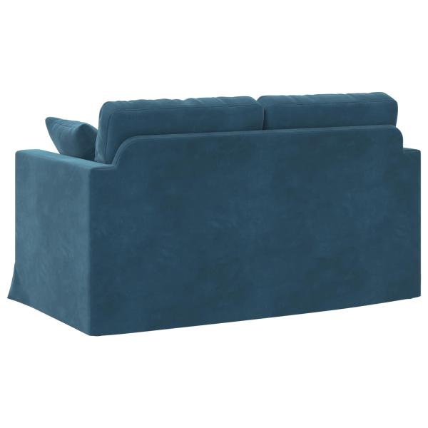 Sofa 120cm Blau Metall