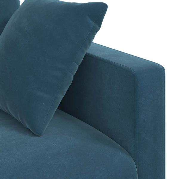 Sofa 120cm Blau Metall