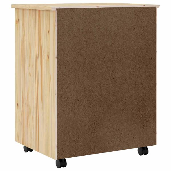 Rollcontainer mit Schubladen MOSS Klarlack 53 x 39 x 65,5 cm