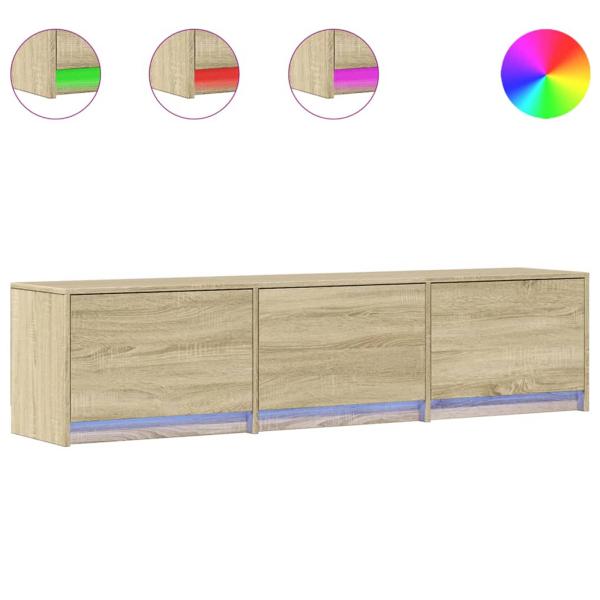 TV-Schränk mit LED Sonoma 165 x 34 x 40 cm Holzwerkstoff