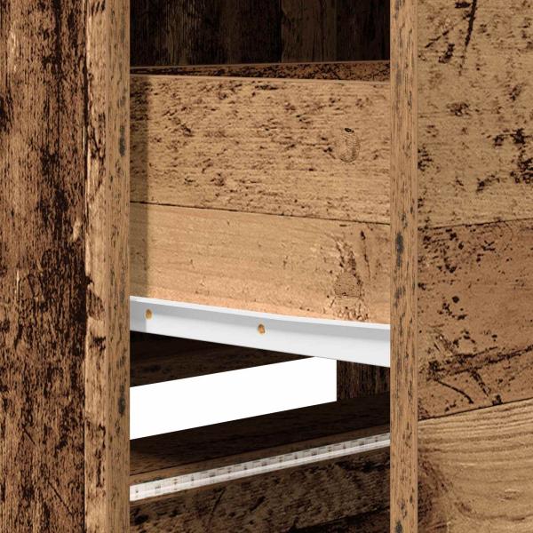 TV-Schränk mit LED Altholz 165 x 34 x 40 cm Holzwerkstoff