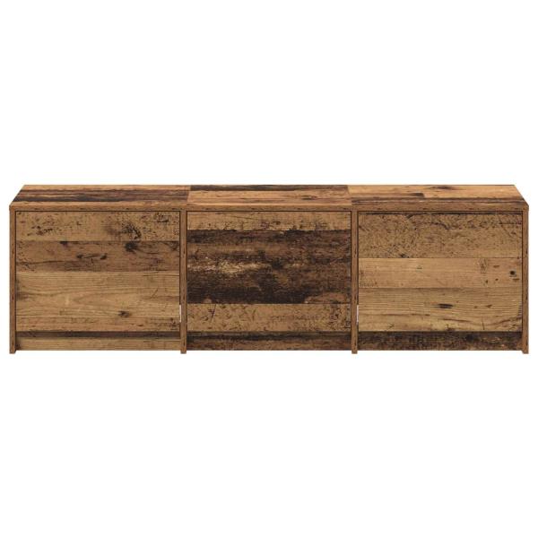 TV-Schränk mit LED Altholz 140 x 34 x 40 cm Holzwerkstoff