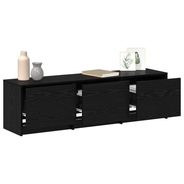 TV-Schränk Schwarz Eichen-Optik 140 x 34 x 40 cm Holzwerkstoff