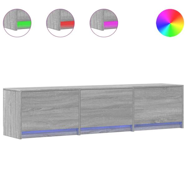 TV-Schränk mit LED Graues Sonoma 165 x 34 x 40 cm Holzwerkstoff