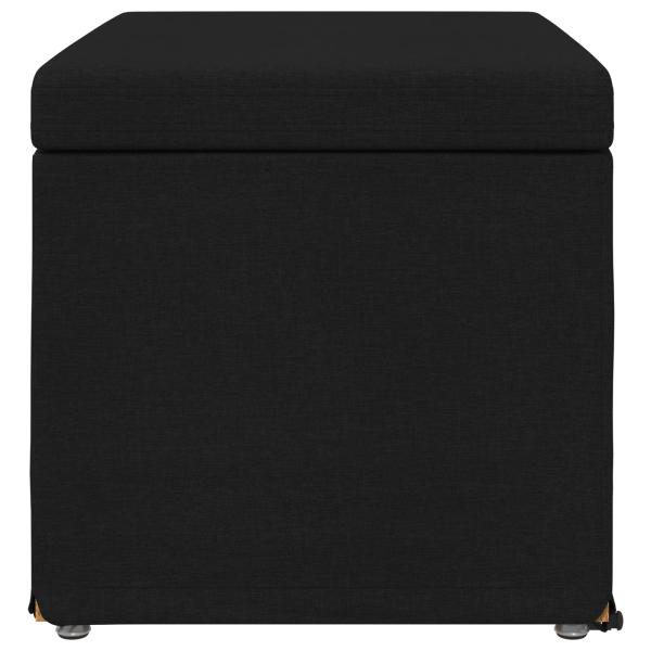 Hocker Schwarz 61 x 41 x 40 cm Stoff und Pressholz