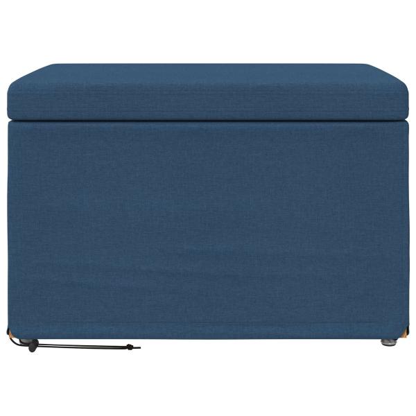Hocker Blau 61 x 41 x 40 cm Stoff und Pressholz
