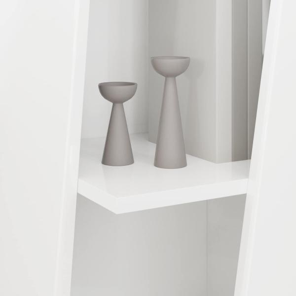 Seitenregal Hochglanz Weiß 33 x 32 x 100,5 cm Holzwerkstoff