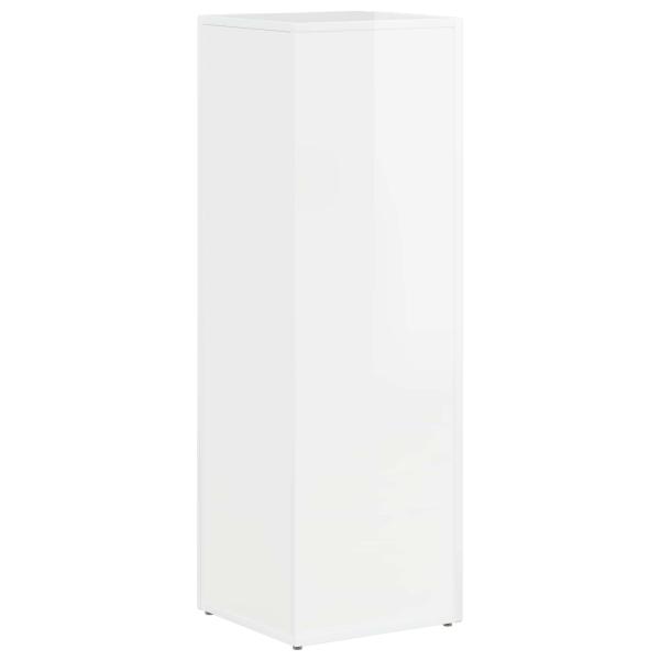Seitenregal Hochglanz Weiß 33 x 32 x 100,5 cm Holzwerkstoff