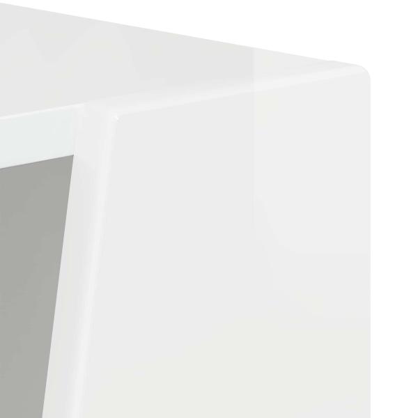 Seitenregal Hochglanz Weiß 33 x 32 x 100,5 cm Holzwerkstoff