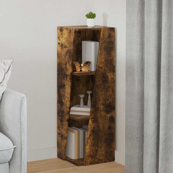ARDEBO.de - Seitenregal Geräucherte Eiche 33 x 32 x 100,5 cm Holzwerkstoff