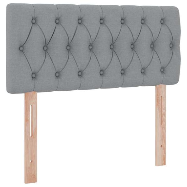 ARDEBO.de - Aufbewahrungsbett mit Matratze Hellgrau 100 x 200 cm