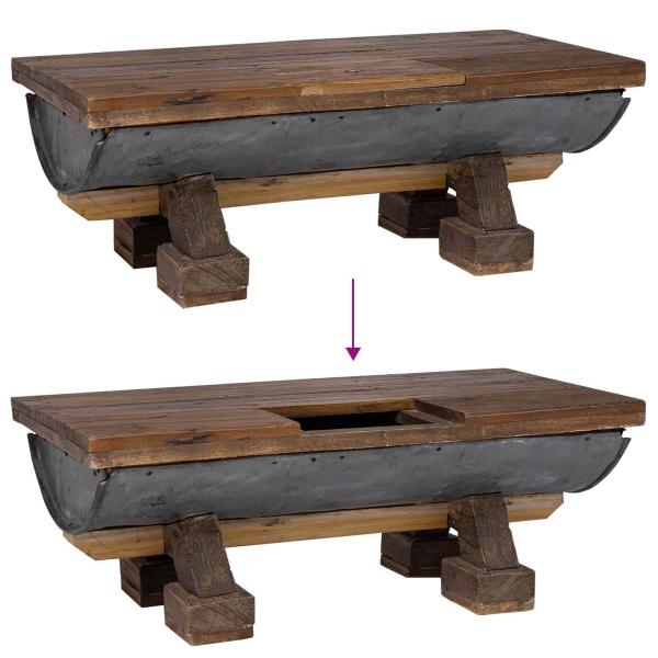 ARDEBO.de - Couchtisch Natur 90 x 50 x 35 cm Holz