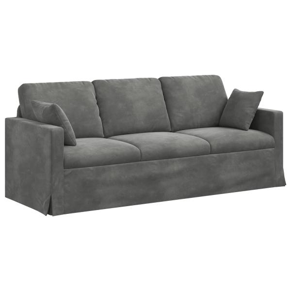 Sofa 180cm Dunkelgrau Metall