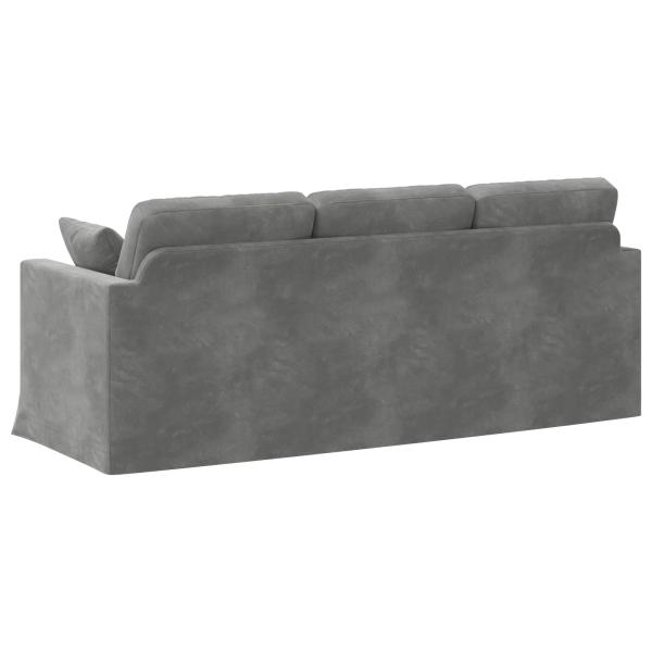 Sofa 180cm Dunkelgrau Metall