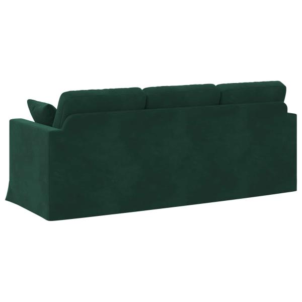 ARDEBO.de - Sofa 180cm Dunkelgrün Metall