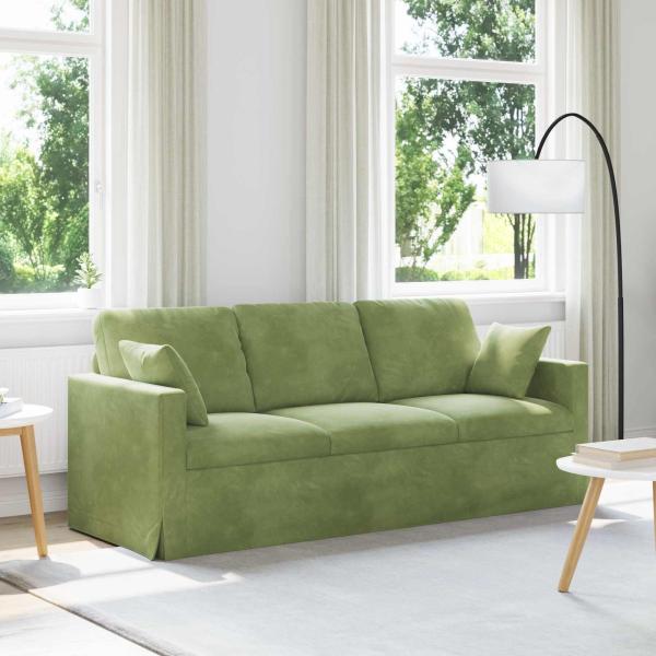 ARDEBO.de - Sofa 180cm Hellgrün Metall
